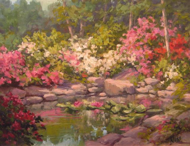 nussliliesandazaleas8x10oil.jpg